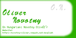 oliver novotny business card